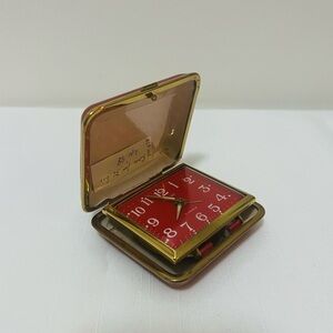 Vintage Alpine Travel Alarm Clock